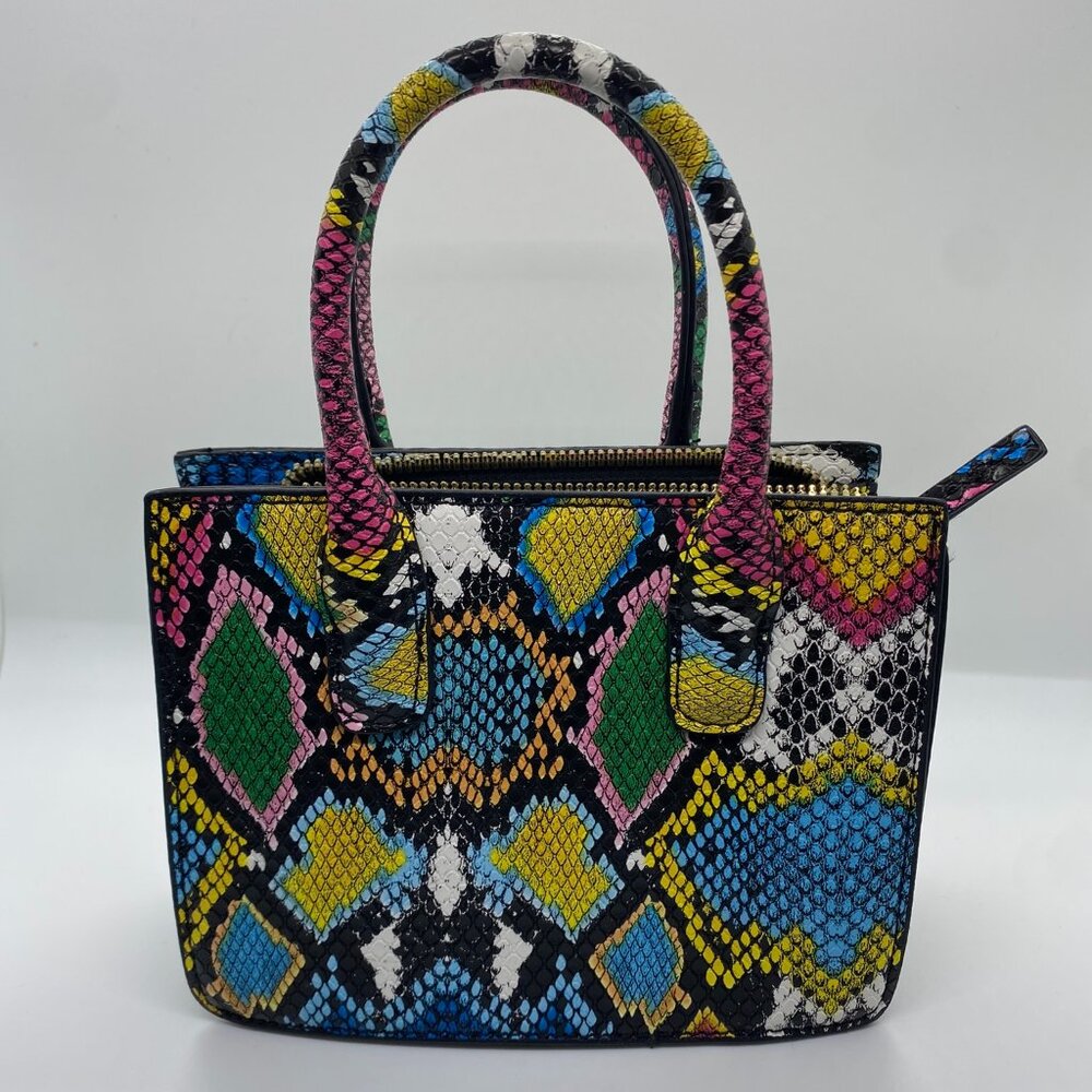 Fashion Nova Multi Color Mini Bag with Gold Crossbody Chain